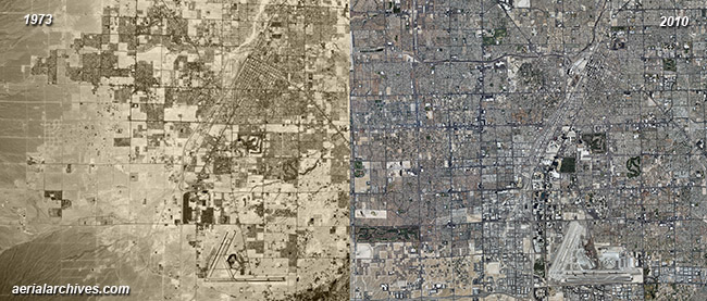 historical aerial photography change comparison  Las Vegas, Clark County Nevada AHLV3391