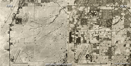 historical aerial photography change comparison  Las Vegas, Clark County Nevada AHLV3392