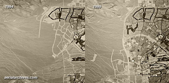 historical aerial photography change comparison  Summerlin, Las Vegas, Clark County Nevada AHLV3392