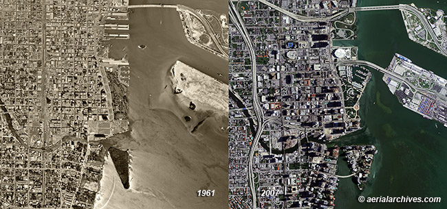 historical aerial photography change comparison  Miami, Miami Dade County Florida AHLV3404 C49K32