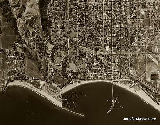 historical aerial photograph Santa Barbara AHLV3519