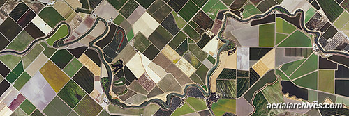 aerial photo Sacramento delta agriculture