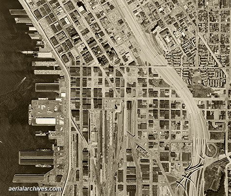 historical aerial photograph Seattle AHLV3900