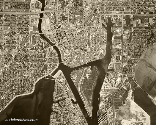 historical aerial photograph Tampa Florida AHLV4114