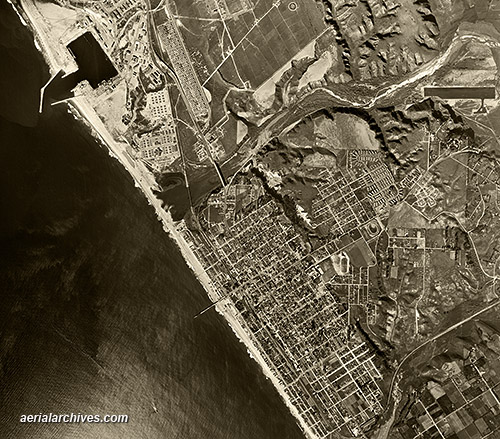 historical aerial photograph Oceanside California AHLV4117
