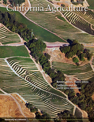 © aerialarchives.com, Bay Nature, magazine cover, editorial, aerial photography, Sonoma Mountain Vineyarad 