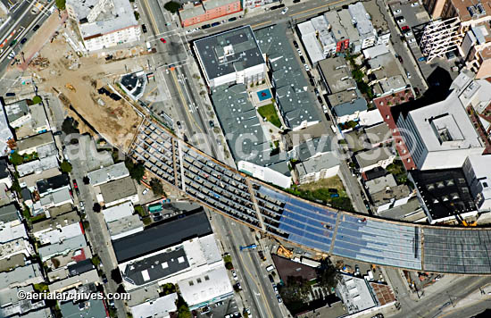© aerialarchives.com Hayes valley off ramp construction progress aerial photograph