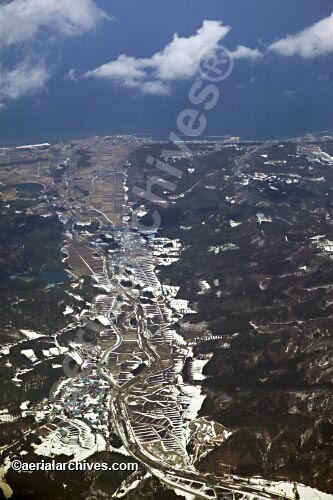 © aerialarchives.com, Japan,  farming fields, agriculture, winter, stock aerial photograph, aerial 
photography, AHLB2468.jpg