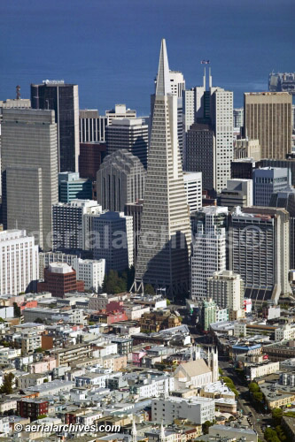 © aerialarchives.com, Transamerica Pyramid, San Francisco architecture,  stock aerial photograph, aerial
photography, AHLB3344.jpg