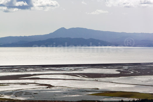 Northern Portion of San Francisco Bay, San Pablo Bay with a view toward Mount Tamalpais, © aerialarchives.com, AHLB3525, AC4A9N