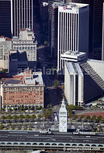 © aerialarchives.com, Ferry Building, Port of San Francisco,  stock aerial photograph, aerial
photography, AHLB3656.jpg