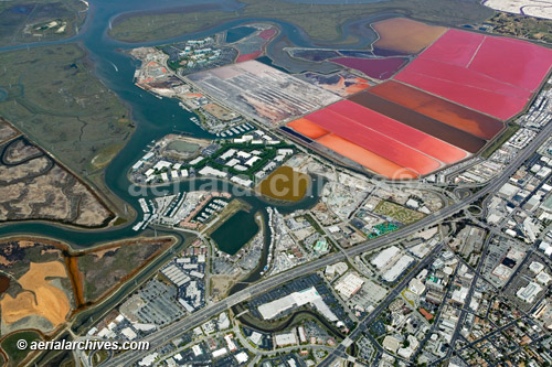 © aerialarchives.com Redwood City harbor and Port,
Salt Ponds and Bayshore Freeway
San Francisco Bay, aerial photography, aerial image id: AHLB3890