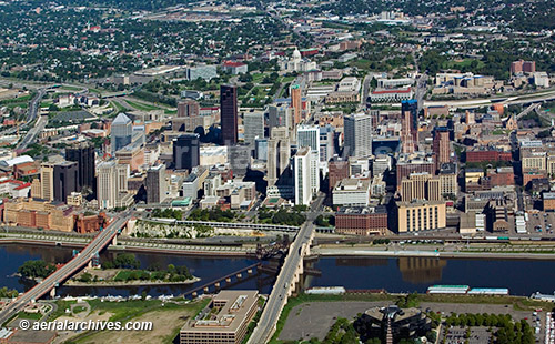 aerial photo map of St Paul, Minnesota, Aerial Archives