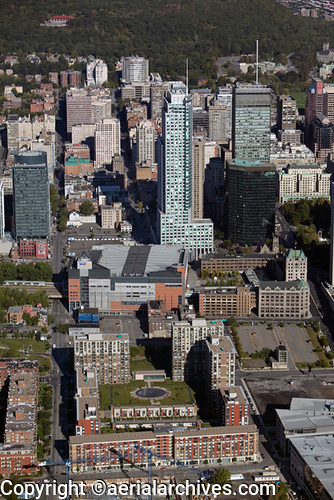 © aerialarchives.com aerial photography downtown Montreal, Quebec, Canada 