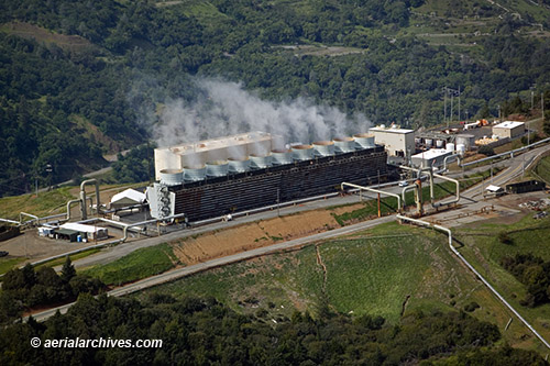 © aerialarchives.com  Geysers geothermal power plants aerial photograph<BR>
AHLB4362, B0DJ1P