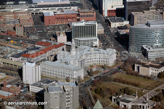 © aerialarchives.com aerial photography Denver City and County building, City Hall, Colorado Denver, Colorado