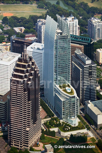 © aerialarchives.com aerial photograph 1180 Peachtree Street midtown Atlanta Georgia GA King & Spaulding, architect Pickard Chilton, AHLB5282, B427GC