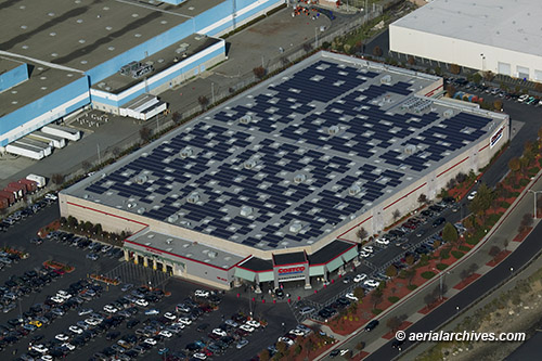 solar panels Costco,Richmond, CA, aerial photography, aerial  BP2TA4 AHLB5957© aerialarchives.com 