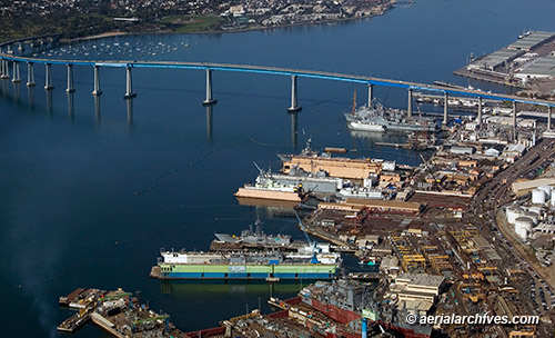 © aerialarchives.com, aerial General Dynamics NASSCO ship construction yard San Diego aerial
photography, AHLB7849 C1D2RD