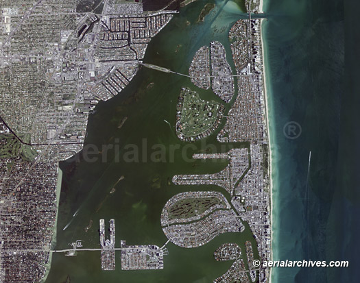 © aerialarchives.com aerial map view above Miami Beach Florida