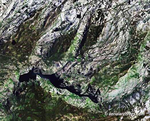 © aerialarchives.com aerial map of Hetch Hetchy California Tuolumne county