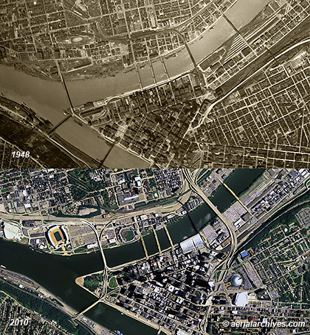 historical aerial photography change comparison  Philadelphia, C49K46, AHLV3413
