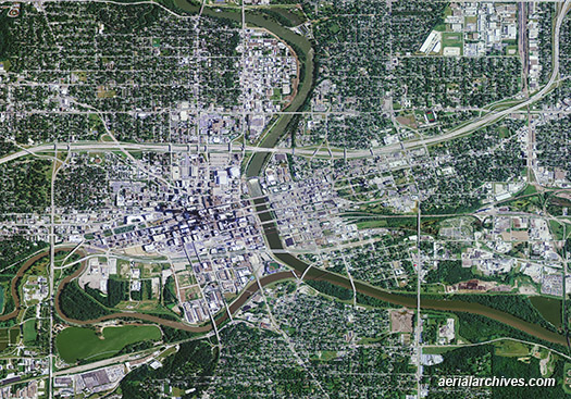 © aerialarchives.com aerial photo map Des Moines, Iowa, AHLV3953