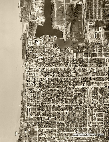 © aerialarchives.com historical aerial Baton Rouge  AHLV3957 