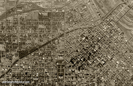 © aerialarchives.com historical aerial downtown Denver  AHLV3959 
